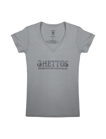 G.H.E.T.T.O.S. ACROSS 2 WOMEN V-NECK
